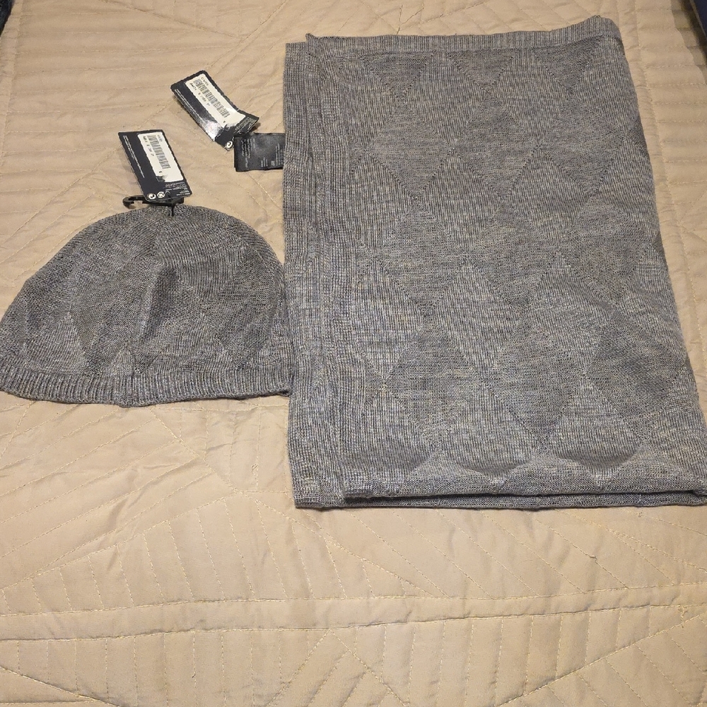 H & M Men's Wool Blend Scarf And Beanie Set